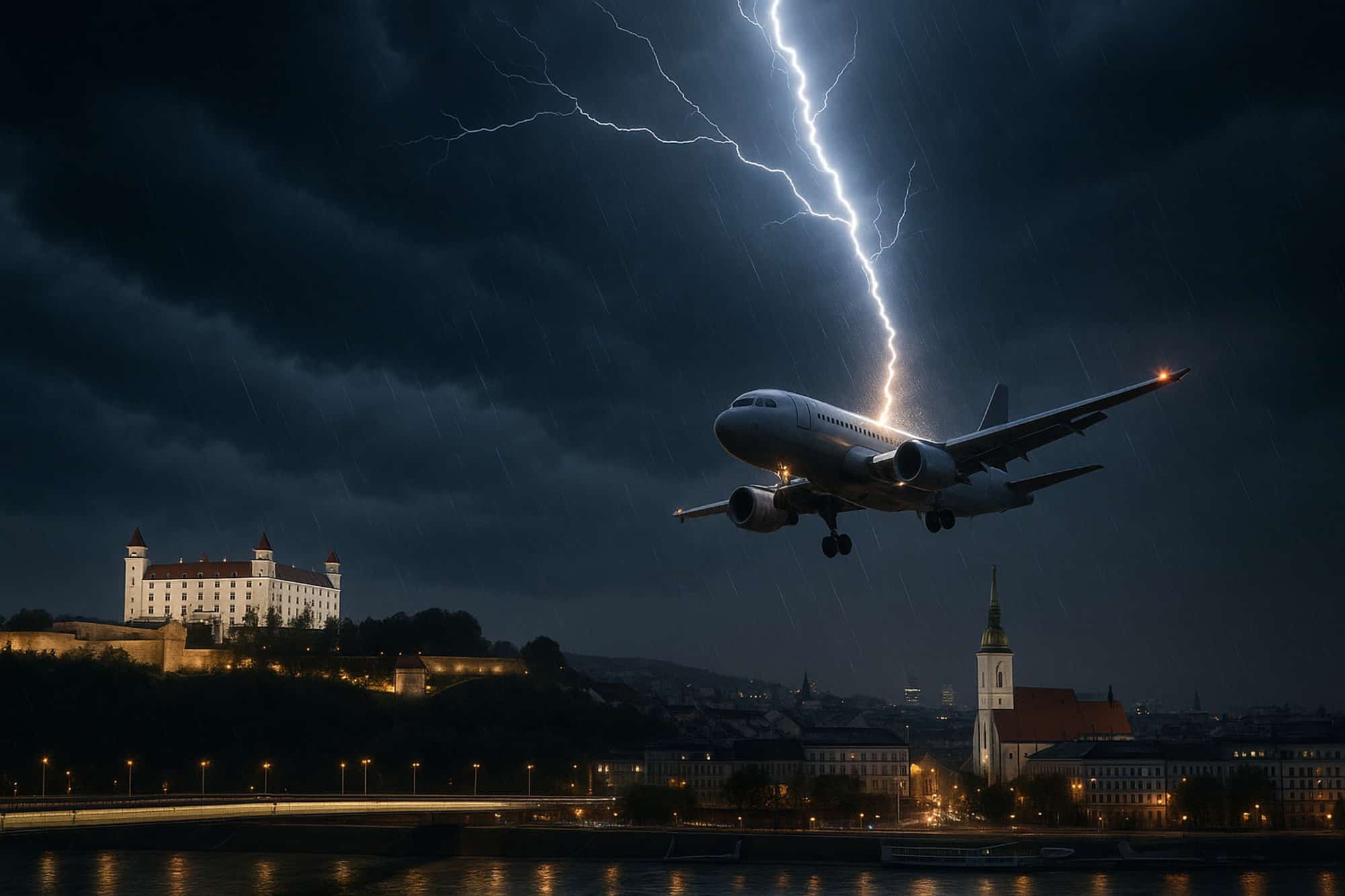 Do Lietadla Ktor Letelo Cez Slovensko Udrel Blesk Muselo N dzovo 
