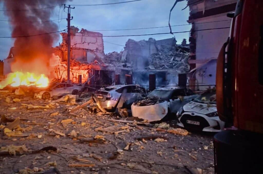 kyjev bombardovanie