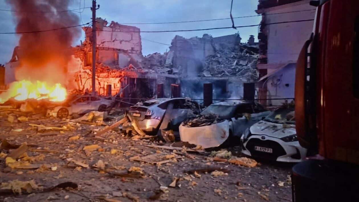 kyjev bombardovanie