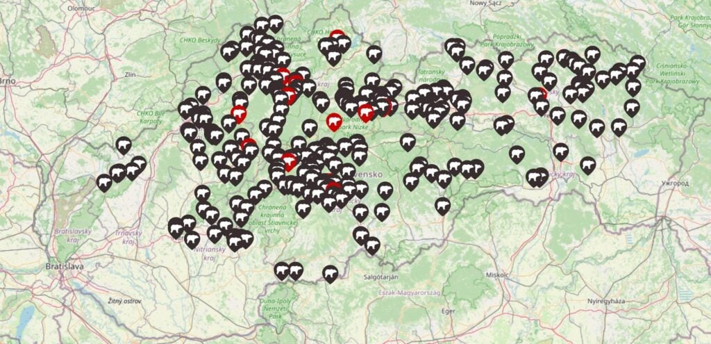 aktualna mapa medvedov 2025