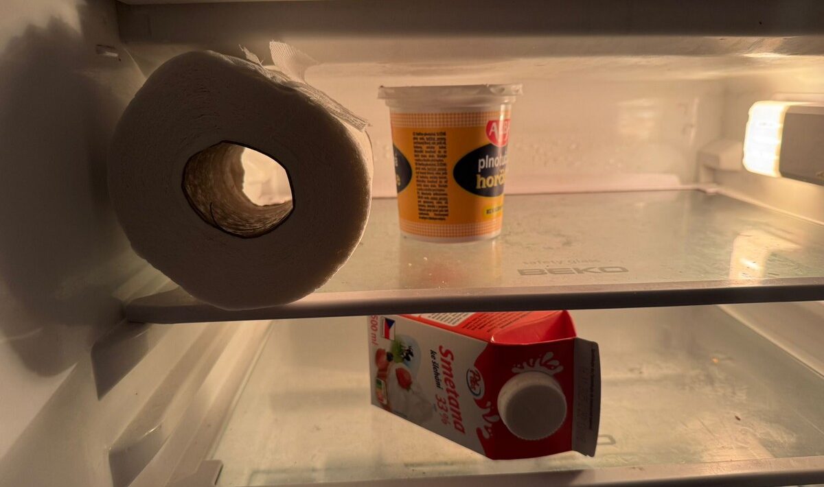 chladnicka toaletny papier