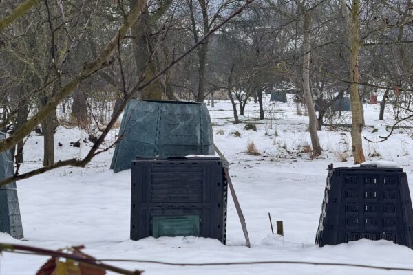 kompost zima zahrada