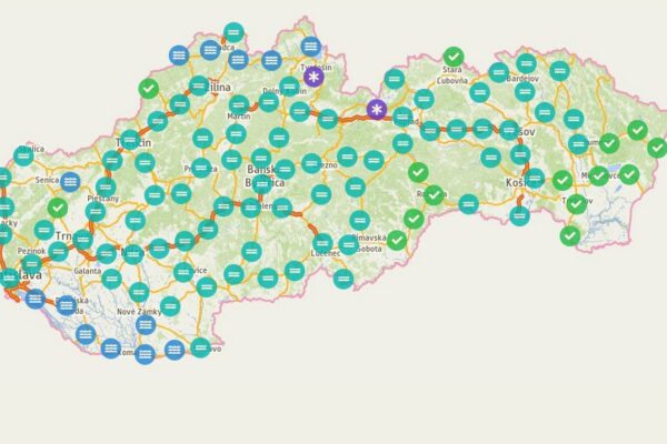 mapa zjazdnost prechody slovensko