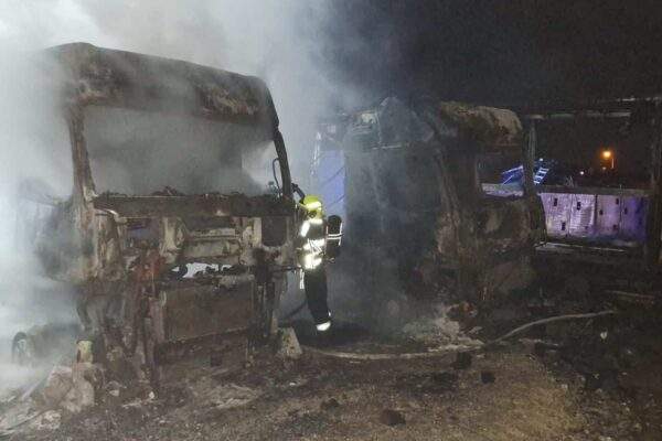 poziar michalovce kamiony