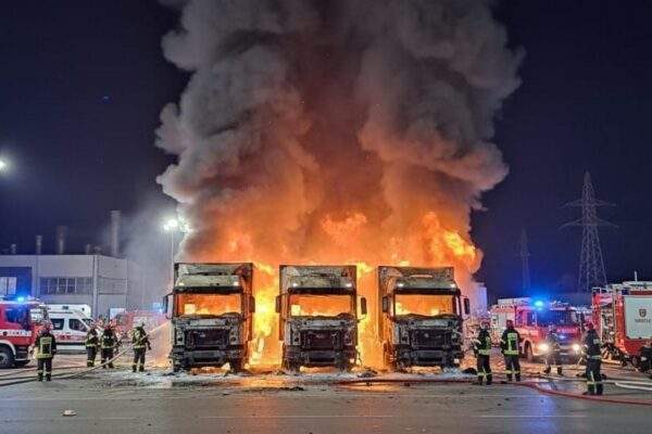 poziar michalovce nakladne auta kamion