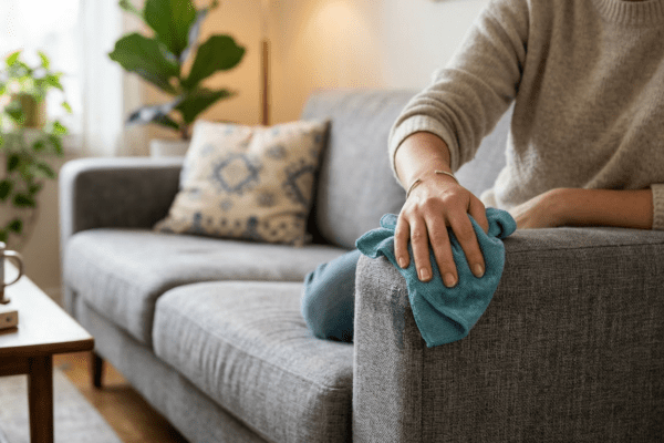 utieranie gauc pohovka