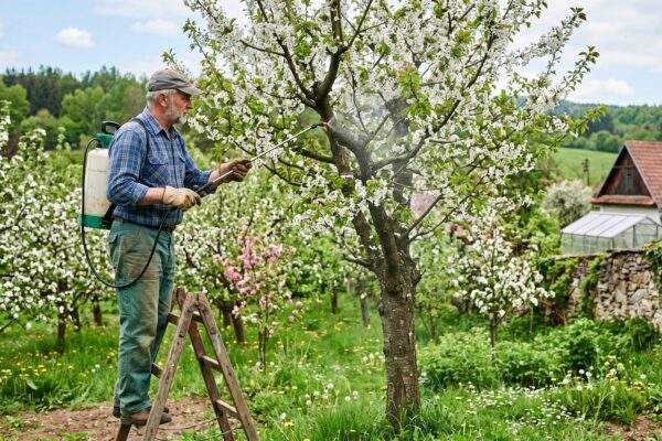 postrek ovocne stromy