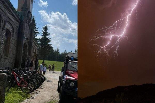 blesk cyklista